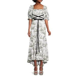 NWT Antonio Melani Baltic Born Tie Neck Maxi Dress